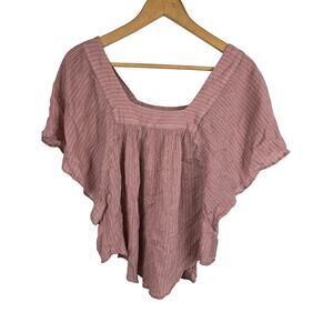 Madewell Butterfly Top in Irving Stripe Womens Size XS Mauve